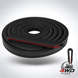 Rubber edge trim U channel, 1/16 inch self-adhesive EPDM edge guard for car doors, 10ft black