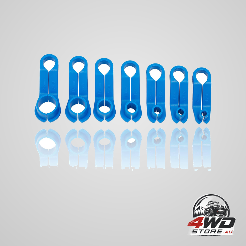 7 piece AC fuel line disconnect tool set for Ford, GM, Chrysler and Mazda, quick disconnect kit