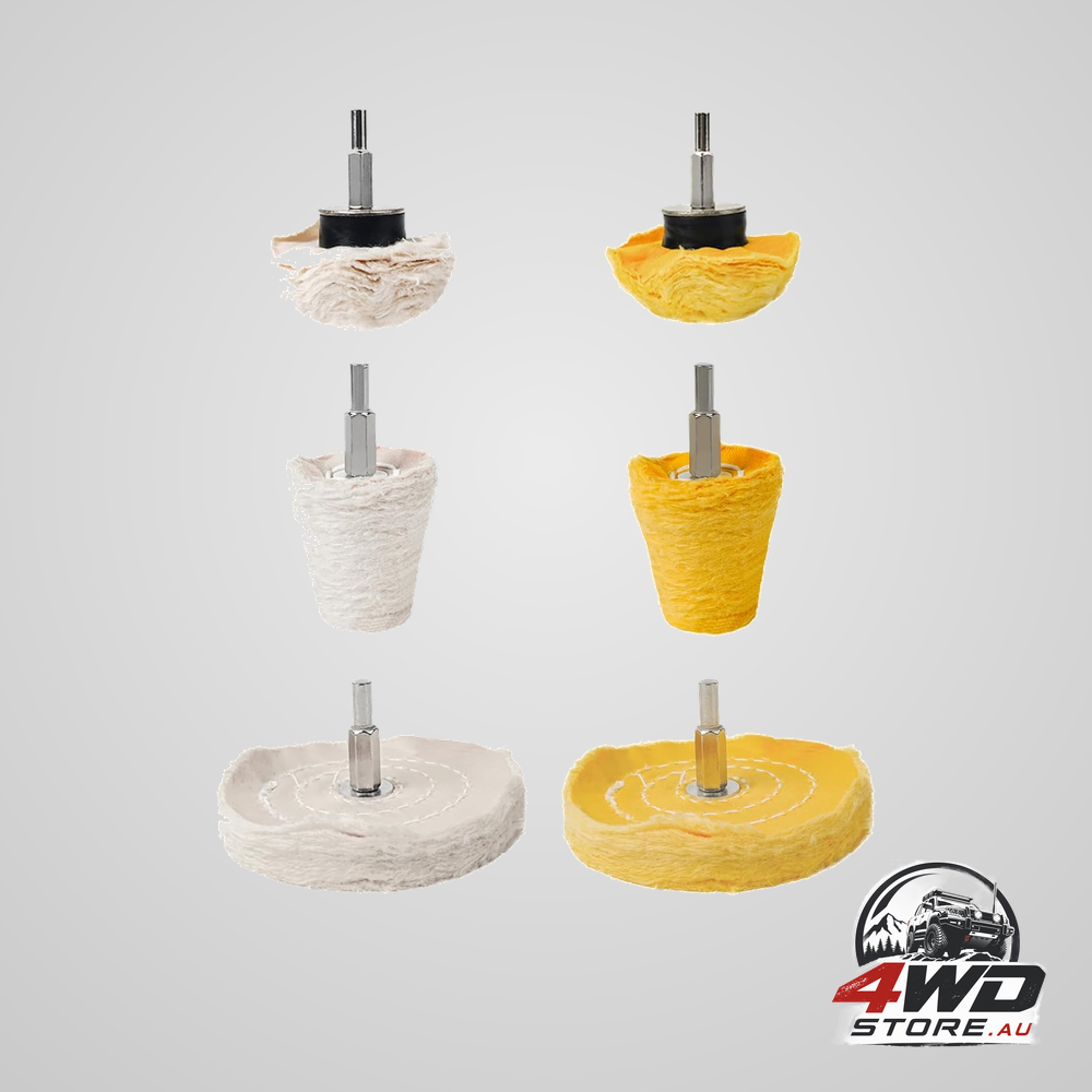 6 piece aluminium wheel polishing kit, drill buffing wheels for car and motorcycle rim polishing