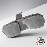 Car sun visor sunglasses holder, magnetic dual clip organiser with suede finish for glasses and cards