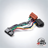Car radio wire harness, 20 pin CD audio wiring connector with ISO split female cable