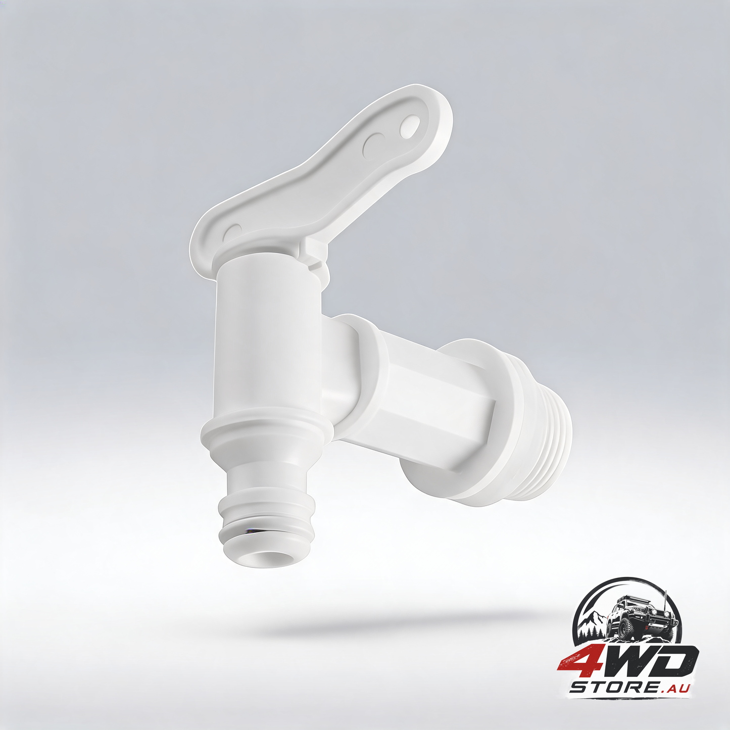 3/4 inch BSP water tank drain tap for motorhome, caravan and RV, white plastic water valve