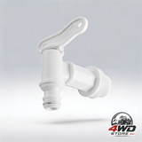 3/4 inch BSP water tank drain tap for motorhome, caravan and RV, white plastic water valve