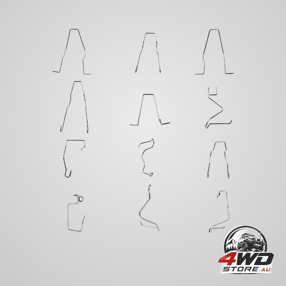 12 piece H1 H3 H4 H7 assorted headlight bulb retaining clip holder set