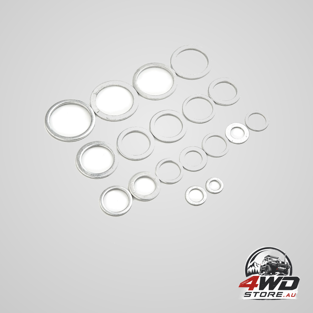 450 piece car engine oil drain plug aluminium washer gasket set in 18 sizes, sealing O-rings