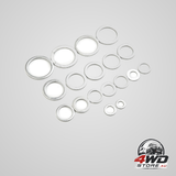 450 piece car engine oil drain plug aluminium washer gasket set in 18 sizes, sealing O-rings