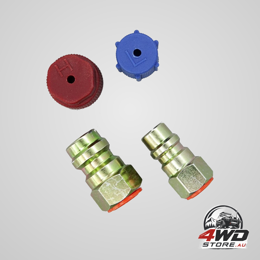 Automotive air conditioning adapter conversion kit, R12 to R134a connection kit