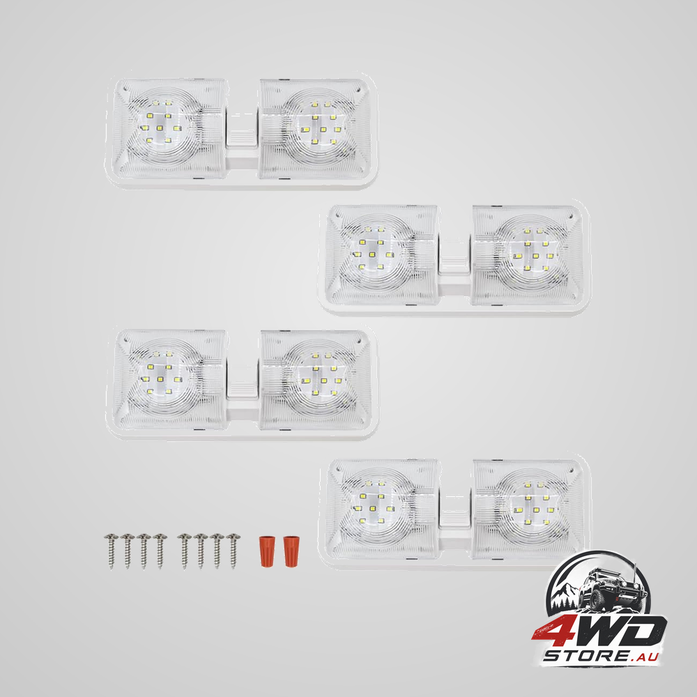 RV interior lights, 12V LED 1000LM ceiling dome light with switch for camper, boat and car, natural white