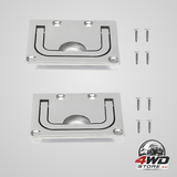 Marine stainless steel flush fitting hatch lift ring handle with screws, 2 pack