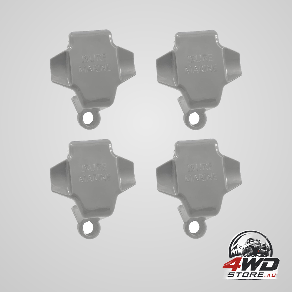 4 Pcs square rail fender bumpers Hanger/Adjuster/Clip docking for bumper, pontoon boat clips