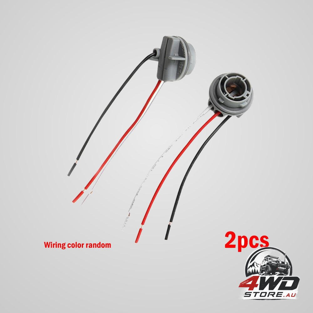 LLDI 2x car 1157 bulb socket BAY15D lamps holder 12V adapter base connector car light base LED light bulb socket wiring
