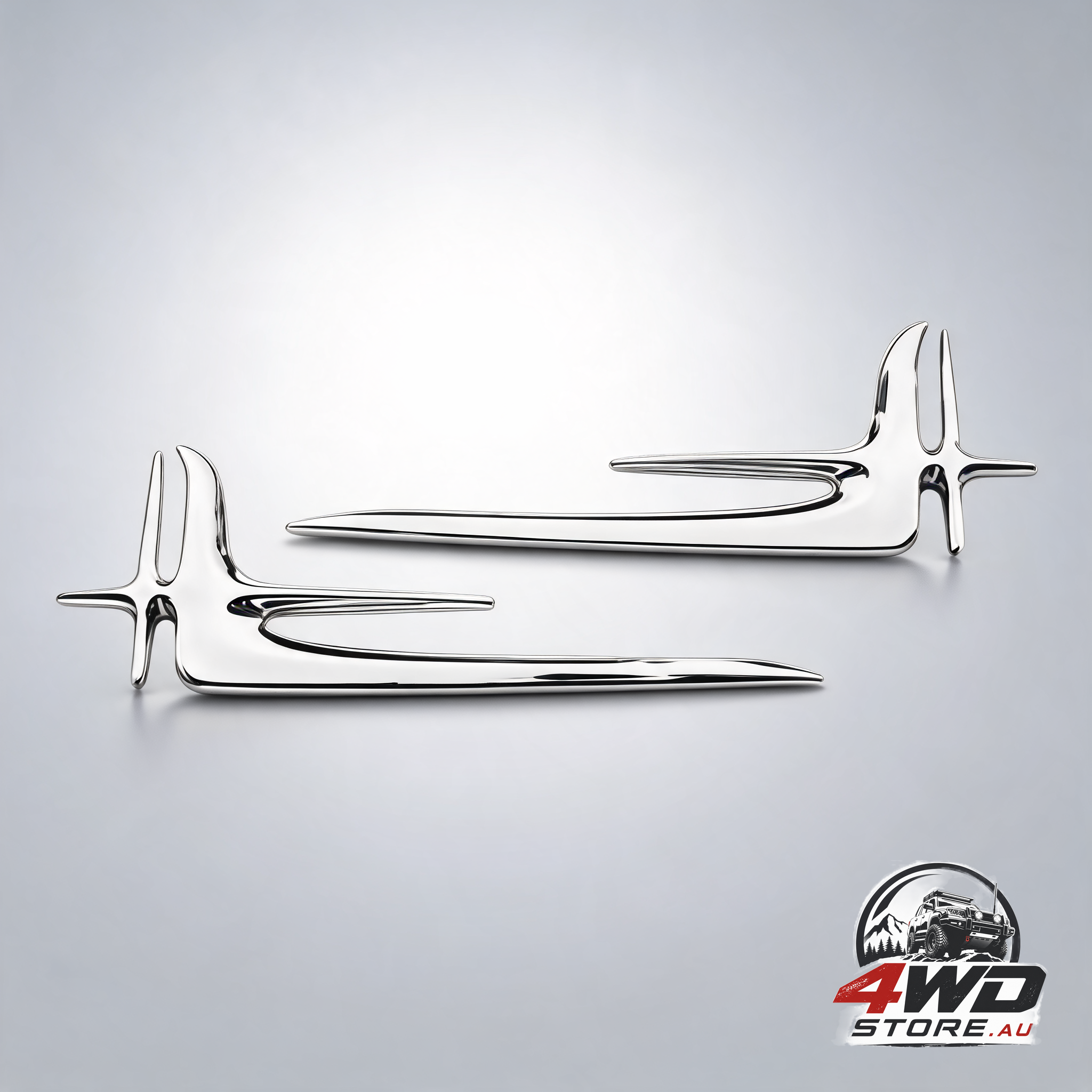 Chrome metal l extended edition car side emblem badge decal sticker pair 137Mm x 48Mm silver