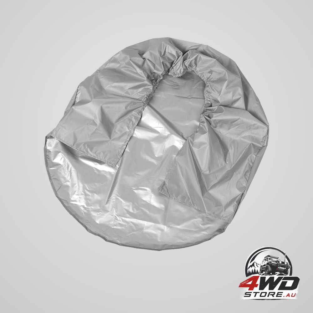 SWETRACE 1Pcs RV spare tyre cover in grey coated polyester prevents cracking and extends lifespan