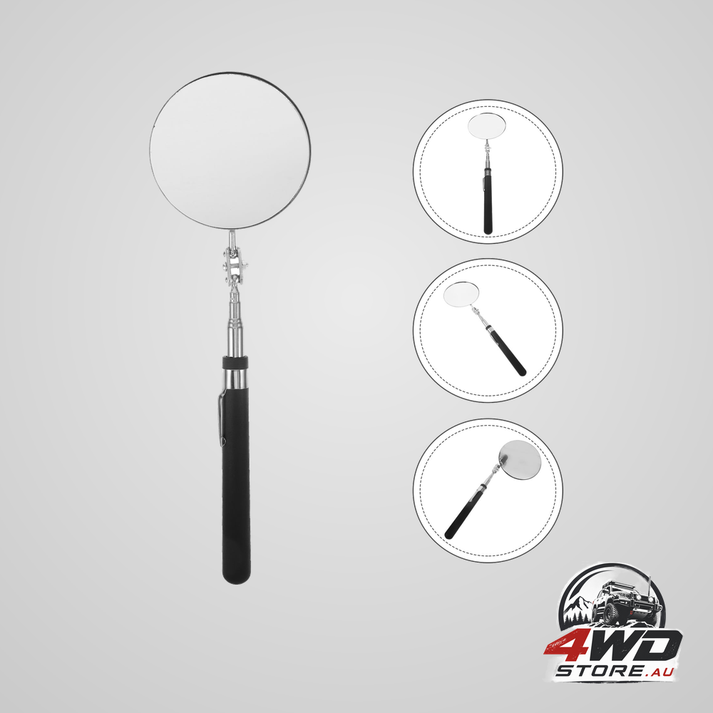 SWETRACE telescoping mechanic inspection mirror circular handle 1Pack