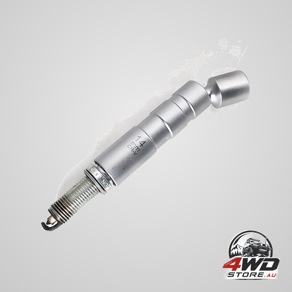 Worgeous magnetic 12 angle spark plug sleeve for car with 14mm 3/8 drive suitable for spark plugs removal tool socket silver