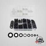180 Pcs assorted rubber grommet kit assortment sizes 7/8 5/8 7/16 wire grommets for wiring double sided round firewall hole