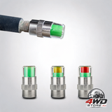 4Pcs car tyre pressure monitor gauge valve stem caps sensor indicator 3 colour eye alert