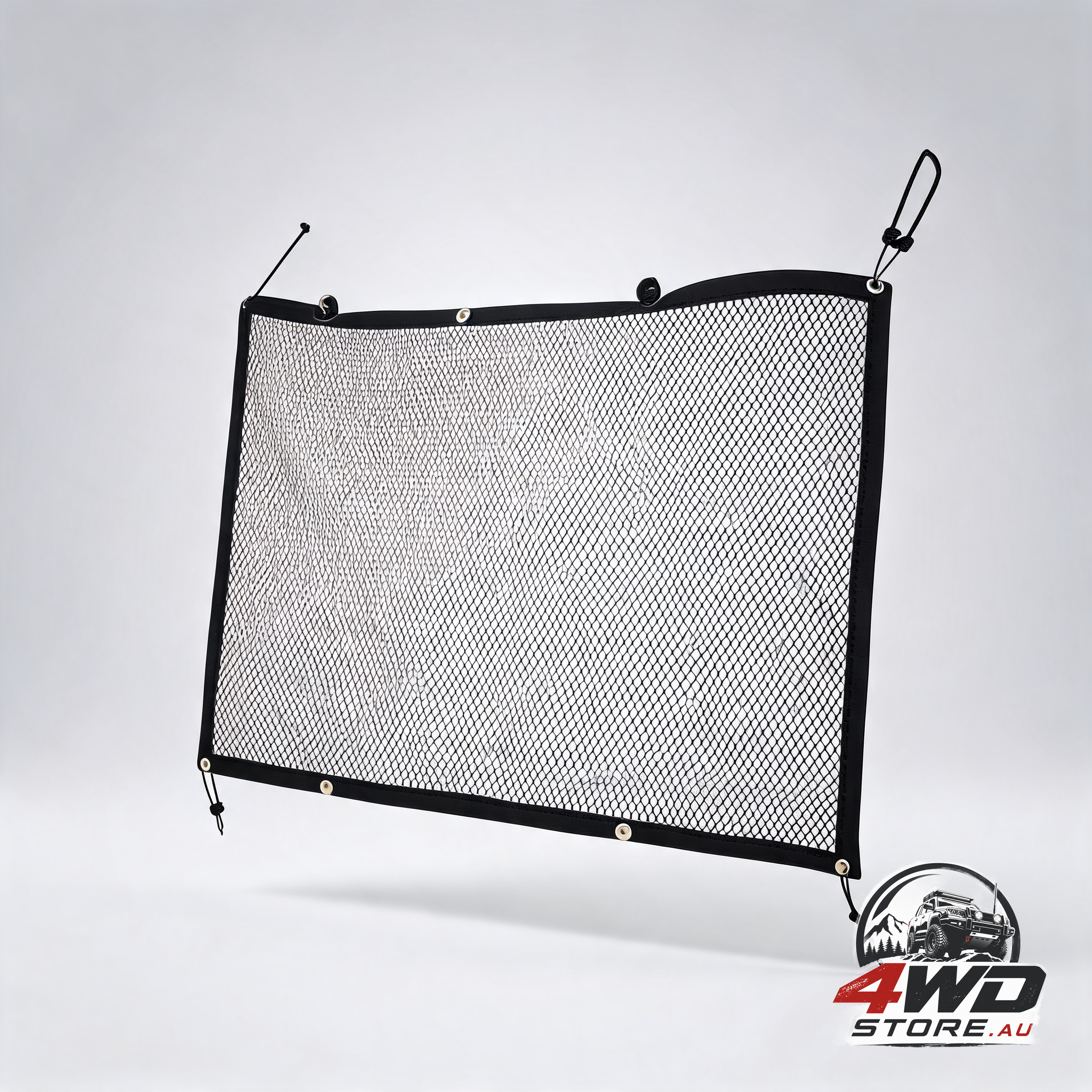 SPRING PARK durable car universal back seat dog pet barrier mesh safety net guard with belt black