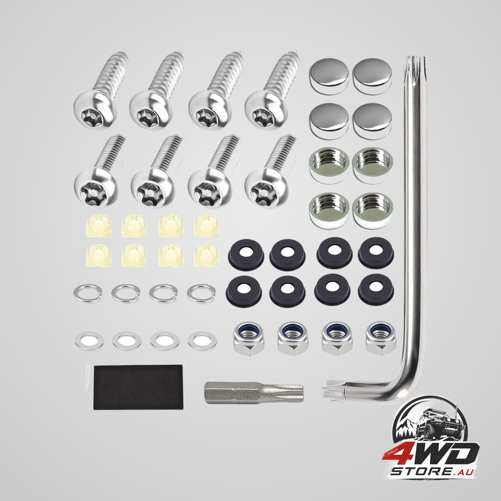 Anti theft license plate screw kit tamper proof license screws car license plate bolts 304 stainless steel plate mounting