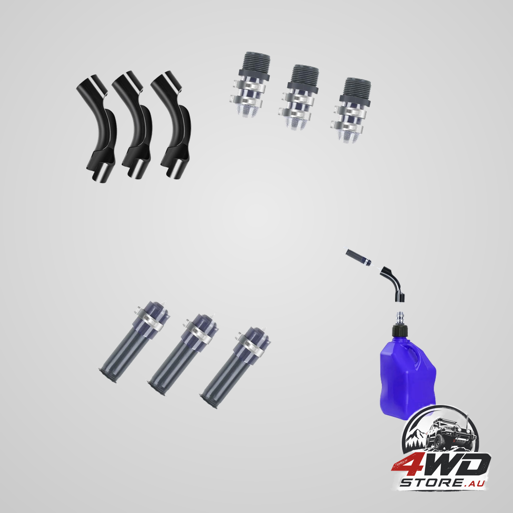 Gas cans racing fuel jug hose kit, fuel can spout for 3/5/5.5 gallon gas cans, upgraded filter design (3 pack)