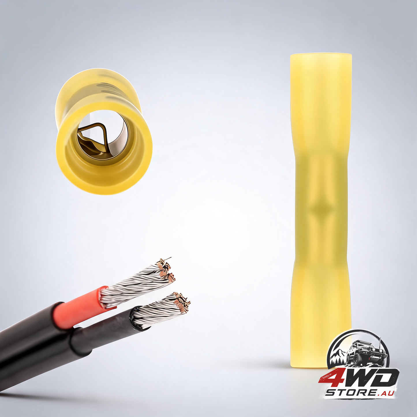 20 Pcs butt connectors heat shrink 12-10 AWG – waterproof electrical crimp splice terminals – marine grade wire connectors