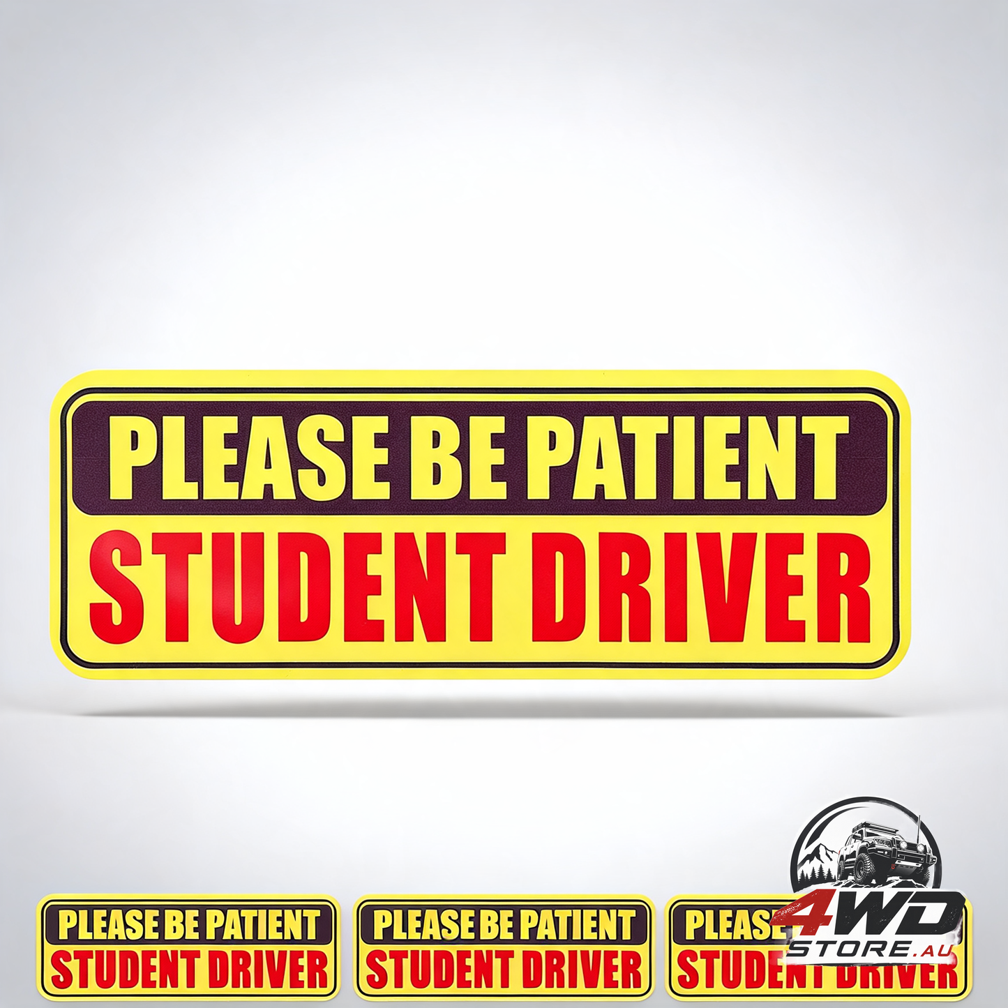 4PCS student driver sticker for Car,Non-Magnetic student driver bumper sticker - waterproof & long lasting window cling for