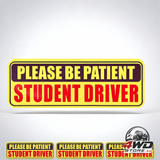 4PCS student driver sticker for Car,Non-Magnetic student driver bumper sticker - waterproof & long lasting window cling for