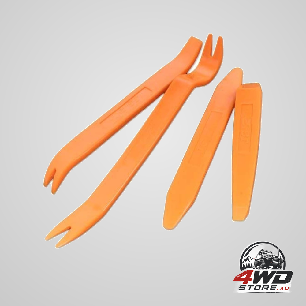 4Pcs auto door clip panel trim removal tool kits thick plastic car tools for car dash radio audio installer pry tool with