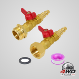 Brass winterize blowout adapter kit 1/4 male quick connect to 3/4 male or female GHT thread with ball valve fitting (Pack of