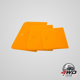4, 5, & 6 Inch plastic body filler spreader tools for automotive body fillers, putties, glazes, epoxy resin, caulk, glues