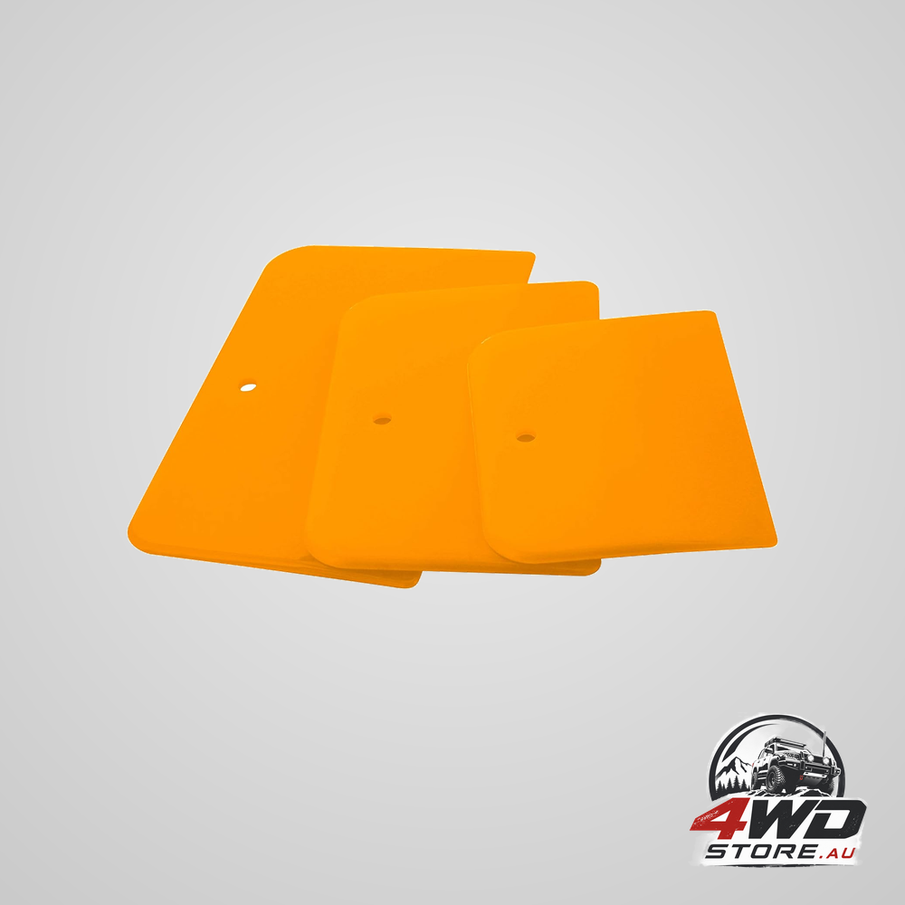 4, 5, & 6 Inch plastic body filler spreader tools for automotive body fillers, putties, glazes, epoxy resin, caulk, glues