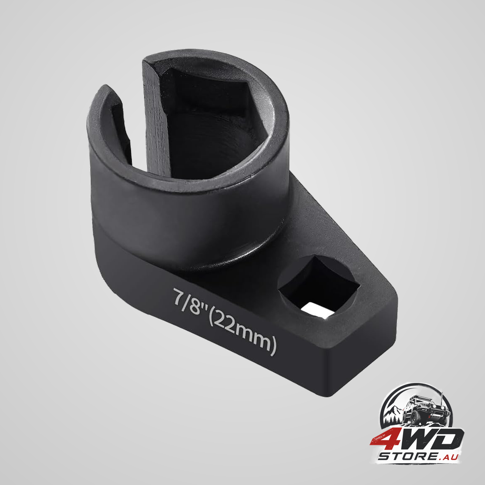 Offset O2 sensor socket, 7/8-Inch (22mm) with 3/8-Inch drive, universal fit for vehicle oxygen sensor removal