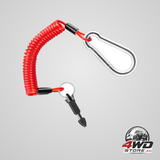 6FT breakaway trailer Cable,Heavy duty stainless steel spring towing coiled Wire,Emergency brake wire camper safety