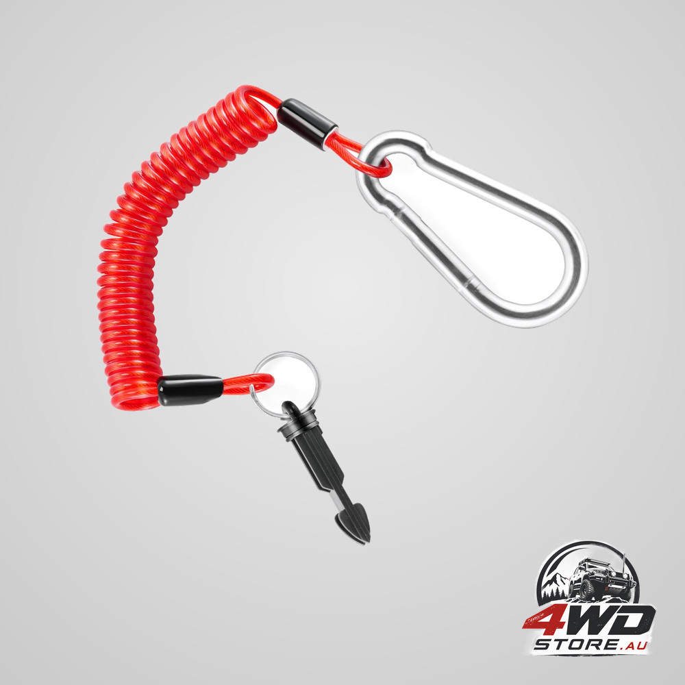 6FT breakaway trailer Cable,Heavy duty stainless steel spring towing coiled Wire,Emergency brake wire camper safety