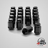 12X1.5 wheel lug nuts, 20PCS black 12mmx1.5 closed end bulge acorn lug nut, cone seat, 19mm hex aftermarket wheels