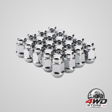 12X1.5 wheel lug nuts, 20PCS chrome 12mmx1.5 closed end bulge acorn lug nut, cone seat, 19mm hex aftermarket wheels