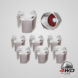 Brass (8 pack) tyre valve caps silver, premium metal rubber seal tyre valve stem caps, dust proof covers universal fit for