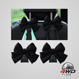 2PCS car seat headrest hooks, cute bow vehicle hooks for purses and bags, automotive purse hook hanger interior decoration