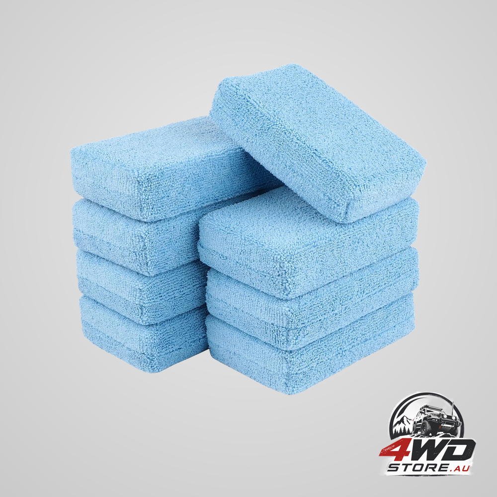 Microfiber applicator Pad-8Pack, car wash sponge, premium microfiber sponge and cleaning pads, perfect for effortless wax