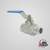 Full port ball valve male x female S304 stainless steel heavy duty for water, oil, and Gas,1000WOG (1/2inch)