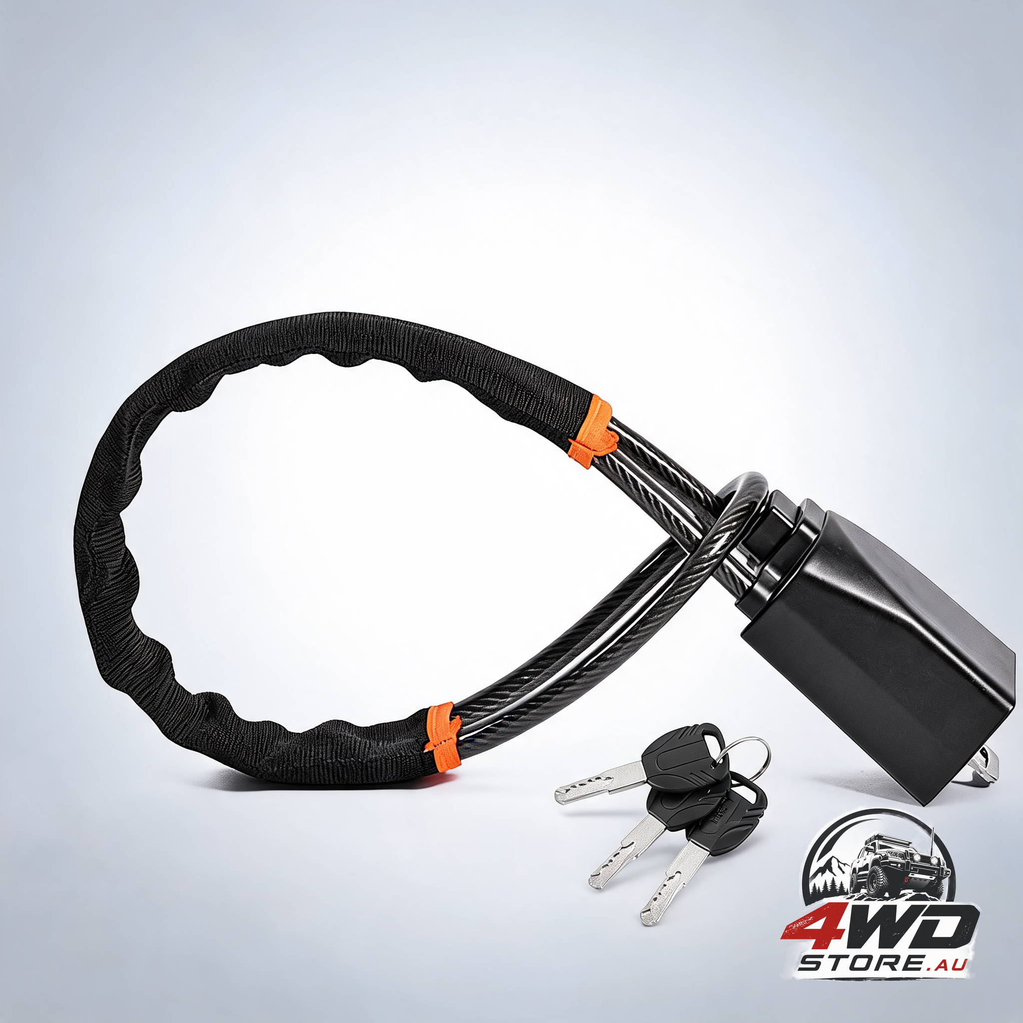 DualGuard car steering wheel & seat belt lock - 17 universal Anti-Theft device for vehicles, SUVs, golf carts | compact &