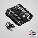 -12AN hose separator clamp - fuel line mounting clamps, 4Pcs/Pack black aluminium hose fitting adapter, great for 3/4 fuel