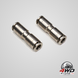 1/4 Union straight push to connect fittings stainless steel pneumatic push connectors, 1/4 x 1/4 OD tube quick connect
