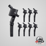 Set of 8 curved boot ignition coil pack compatible with ford lincoln mercury 4.6L 5.4L V8 replacement for DG508 C1454 C1417