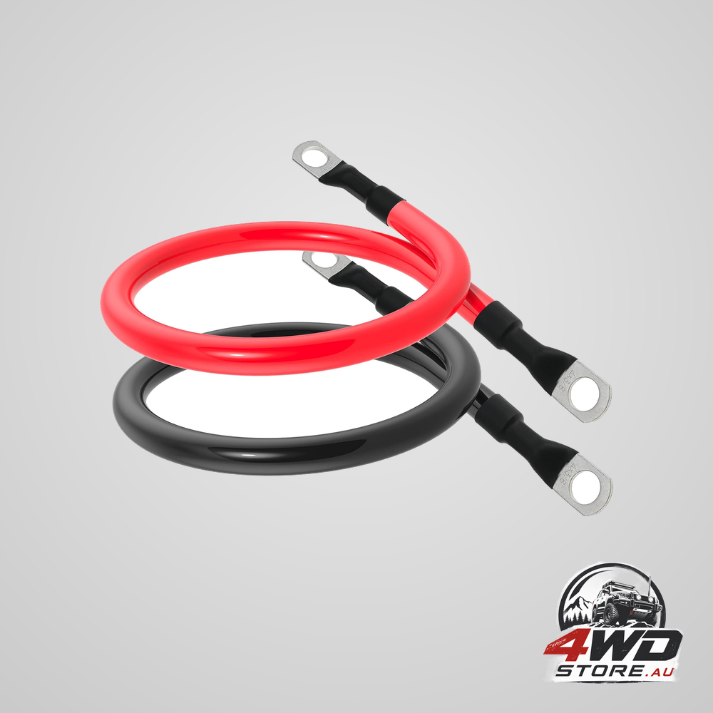 4 AWG battery cable 4AWG gauge pure copper battery inverter cables with 3/8 in lugs both ends power inverter wire set for
