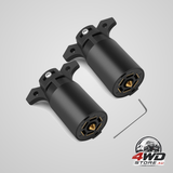 7 Way trailer plug (2 pack), 12V 7 pin trailer wiring replacement plug, 7 point round RV-Style trailer light connector