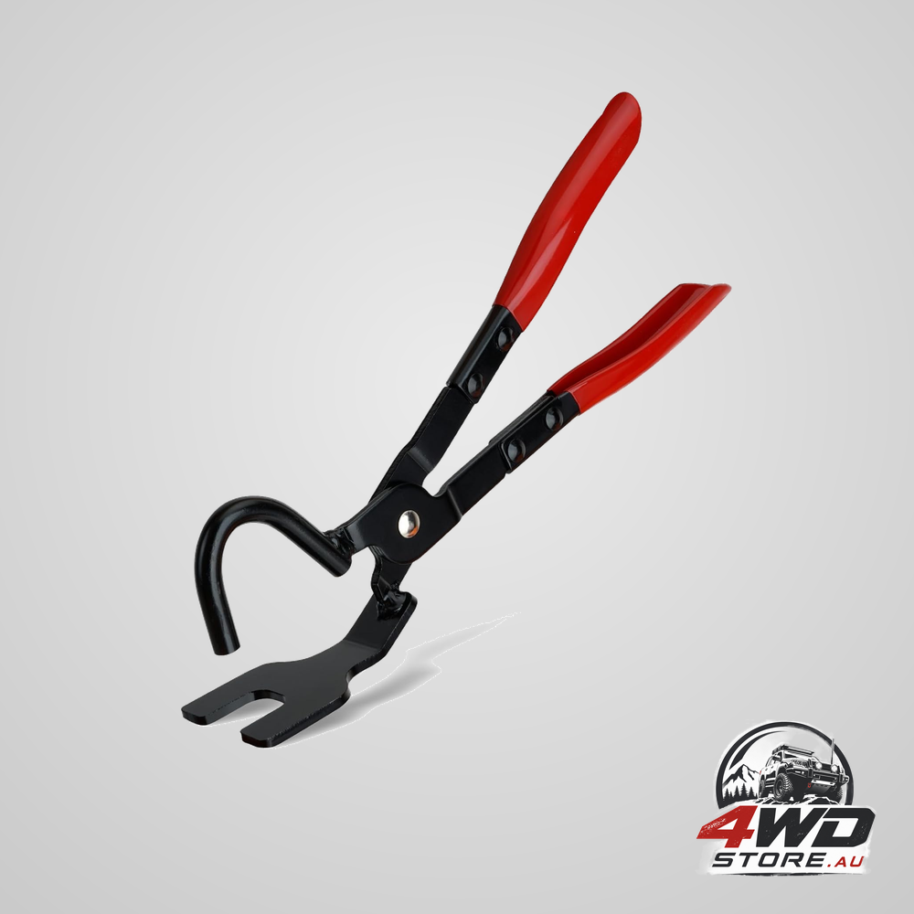 Exhaust hanger removal tool, Heavy-Duty exhaust hanger pliers for car & truck rubber exhaust hangers, 25° offset design