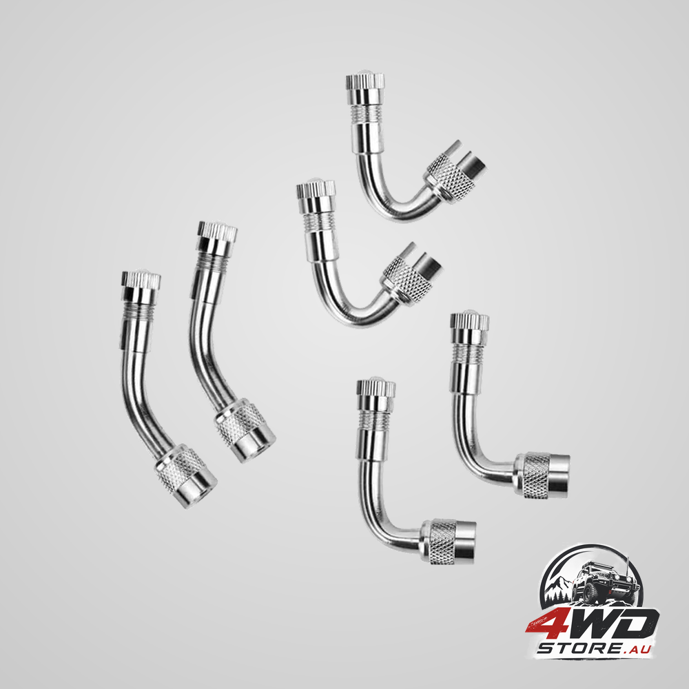 6 PCS 45 degree 90 degree 135 degree metal valve stem extenders, universal valve stem extensions compatible for dual wheels