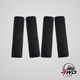 4 Pack faux sheepskin car seat belt pads seatbelt protector soft seat belt shoulder strap cover comfort harness Pad(Black