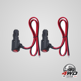 12V replacement cigarette lighter male plug with on off switch, 2ft fused 15amp, 2 pack